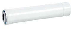 Concentrische rookgasbuis, Ubbink Rolux, kunststof/aluminium, 60/100mm, L=500mm, wit